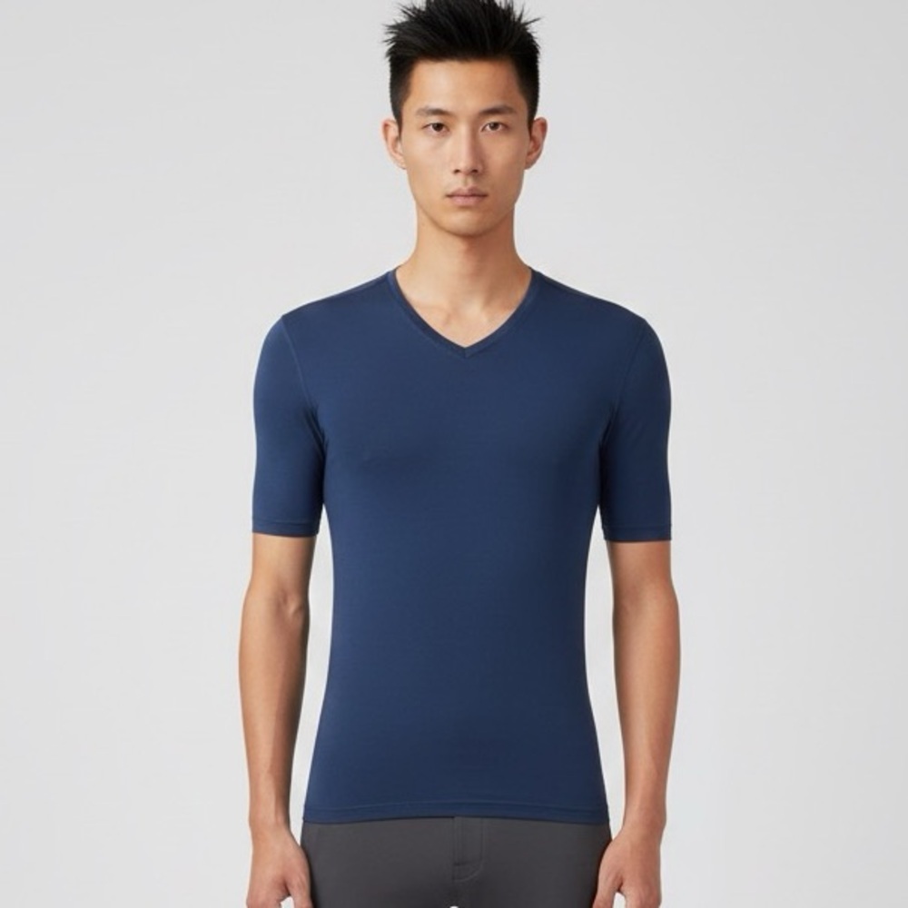 NEW Rapha Base Layer Blue V Neck Merino T Shirt Size XS